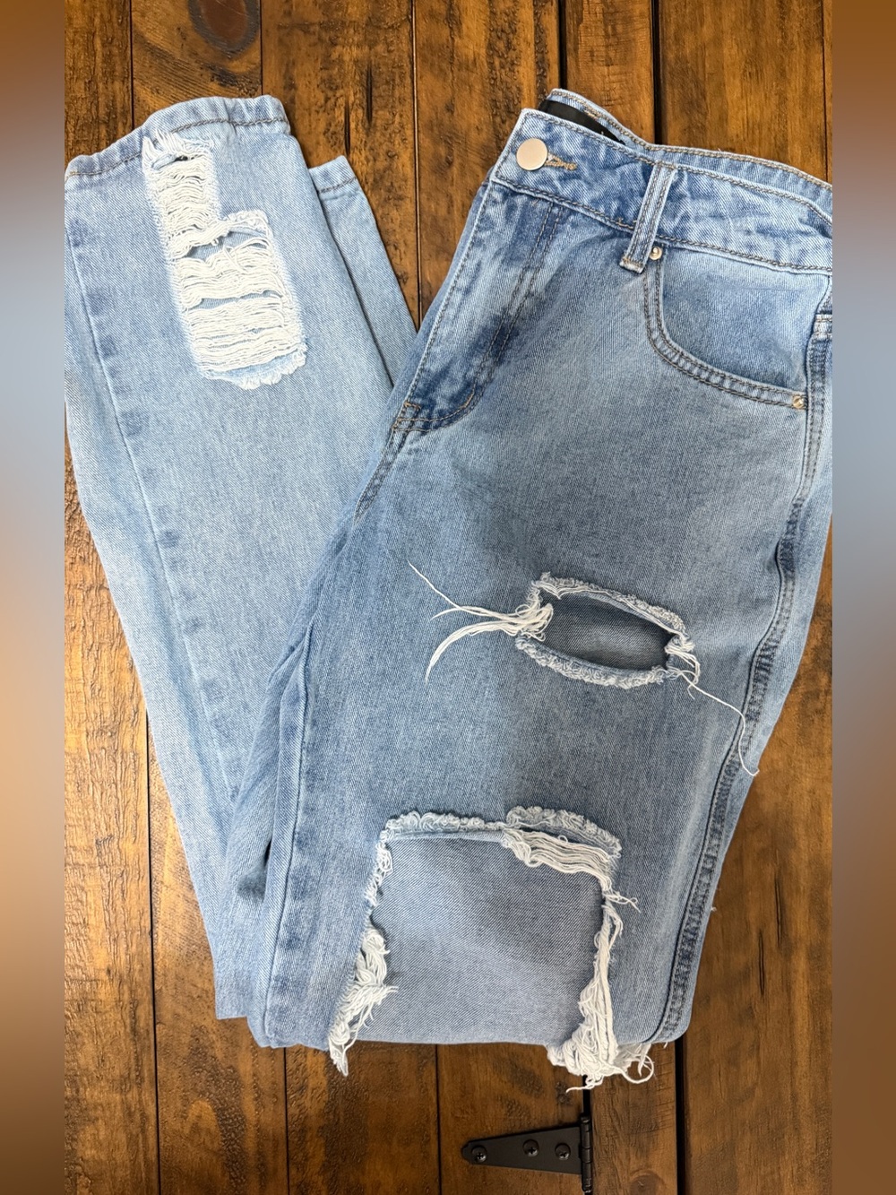 Fashion Nova Distressed Ripped Jeans